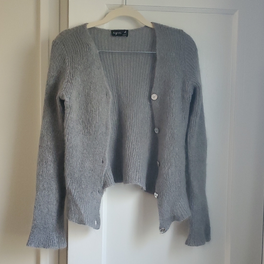 Agnes B. Gray Cardigan Sweater